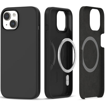 Husa Tech-protect Silicone Magsafe iPhone 15 - Matte Negru