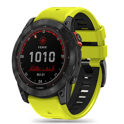 Curea Tech-protect Iconband Pro pentru Garmin Fenix 3 / 5X / 3HR / 5X Plus / 6X / 6X Pro / 7X - Lime Negru