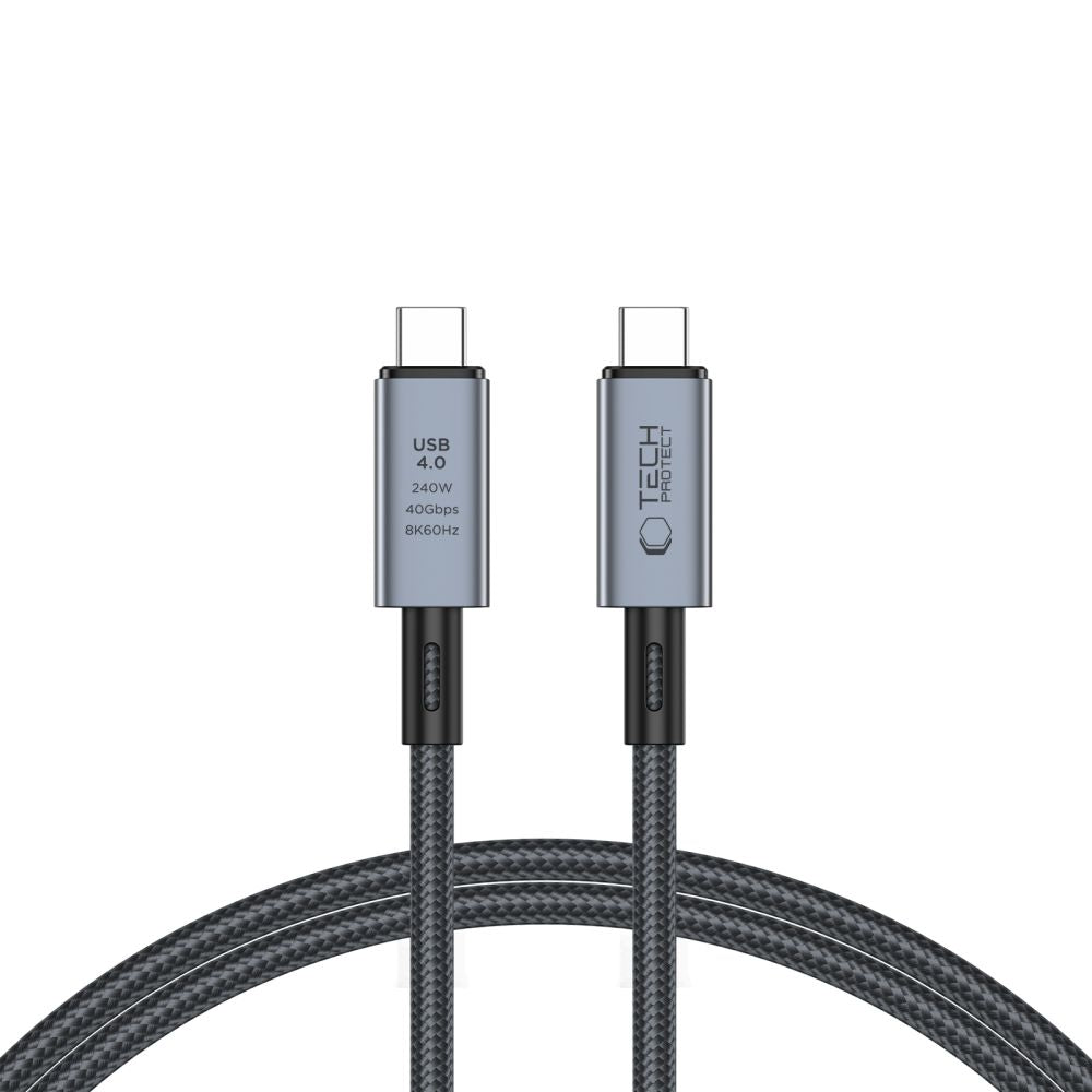 Cablu Tech-protect Ultraboost Max Usb-c 4.0 / Usb-c 4.0 PD 240W 8K 40Gbps 1m - Gri