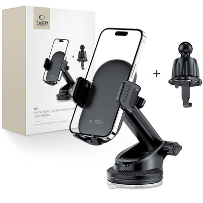 Suport Tech-protect V7 Car Phone pentru Cockpit/Air Vent - Negru