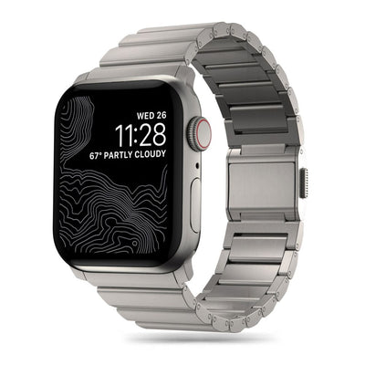 Curea Tech-protect Steelband pentru Apple Watch 4 / 5 / 6 / 7 / 8 / 9 / SE / Ultra 1 / 2 (42/44/45/49 Mm) - Titanium