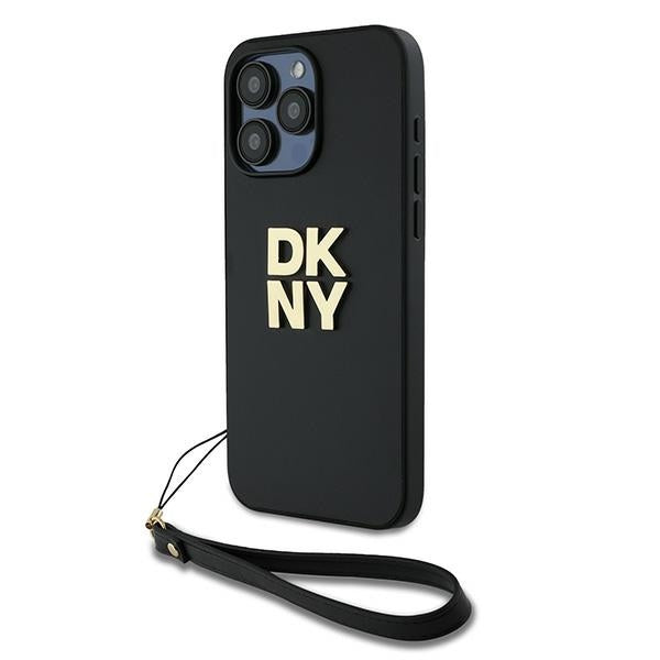 Husa Dkny Wrist Curea Stock Logo pentru iPhone 15 Pro Max - Negru