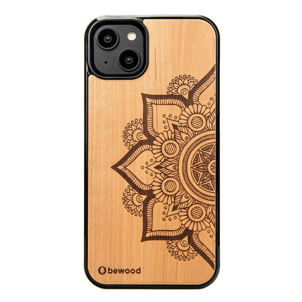 Husa Bewood Mandala Apple Tree Wooden pentru iPhone 14 Plus - Maro deschis