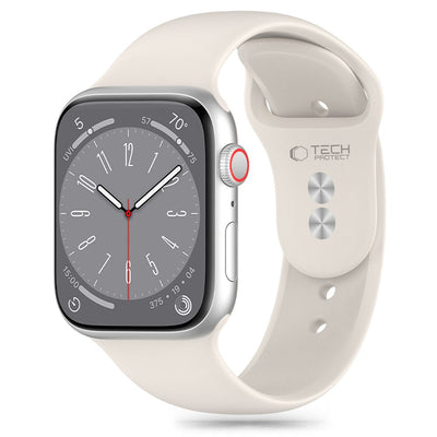Curea Tech-protect Silicone pentru Apple Watch 4 / 5 / 6 / 7 / 8 / 9 / SE (38 / 40 / 41 Mm) - Bej