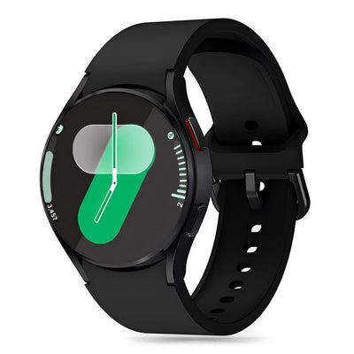 Curea Tech-protect Silicone pentru Samsung Galaxy Watch 4 / 5 / 5 Pro / 6 / 7 / FE - Negru