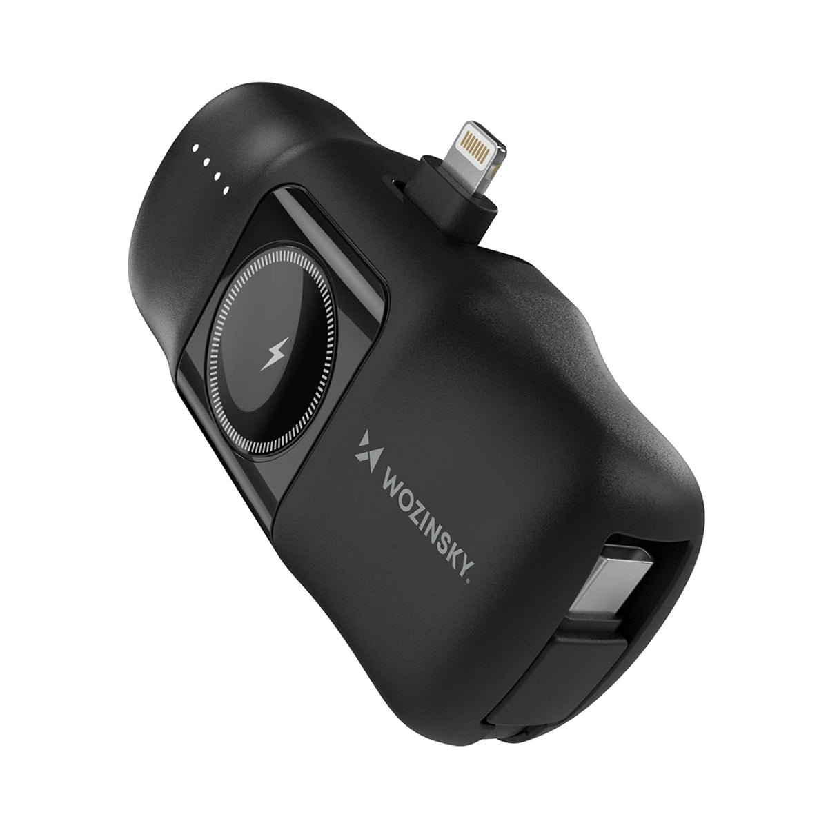 Cablu Wozinsky 5000mAh 15W Lightning Mini Acumulator extern cu Built-in Usb-c And Apple Watch Incarcator - Negru