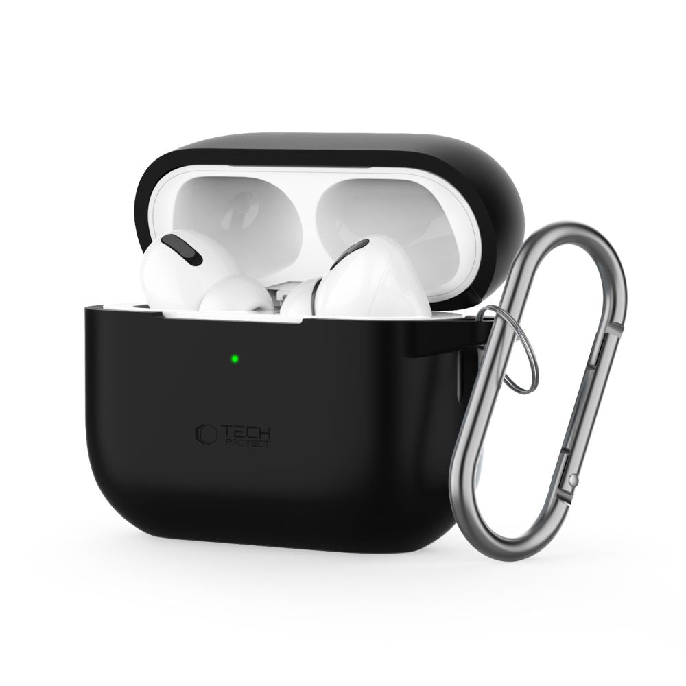 Husa Tech-protect Silicone Hook pentru Apple AirPods Pro 1 / 2 - Negru