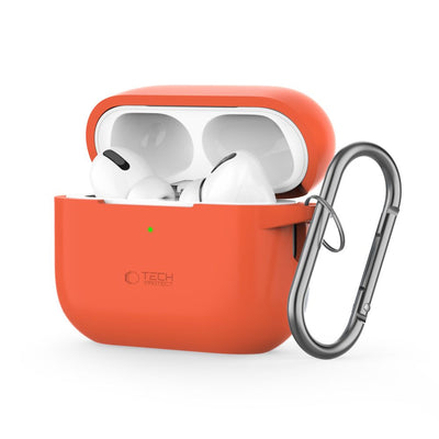 Husa Tech-protect Silicone Hook pentru Apple AirPods Pro 1 / 2 - Portocaliu