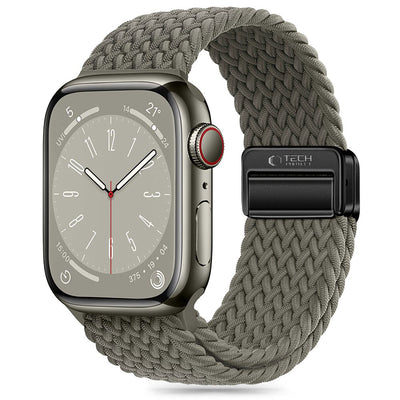 Curea Tech-protect Nylonmag pentru Apple Watch 4 / 5 / 6 / 7 / 8 / 9 / SE / Ultra 1 / 2 (42 / 44 / 45 / 49 MM) - Verde