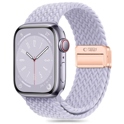 Curea Tech-protect Nylonmag pentru Apple Watch 4 / 5 / 6 / 7 / 8 / 9 / SE (38 / 40 / 41 Mm) - Mov