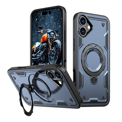 Husa Hybrid Armor Trendy cu Magsafe pentru iPhone 16 Plus - Albastru