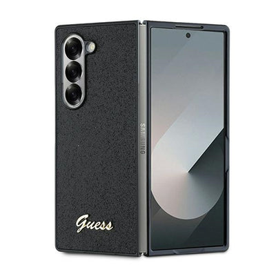 Husa Guess 4G Glitter Script pentru Samsung Galaxy Z Fold 6 - Negru