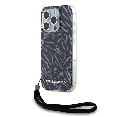 Husa Karl Lagerfeld Zebra cu Cord iPhone 15 Pro Max - Mov