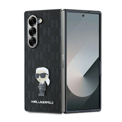 Husa Karl Lagerfeld Saffiano Ikonik Pin pentru Samsung Galaxy Z Fold 6 - Negru