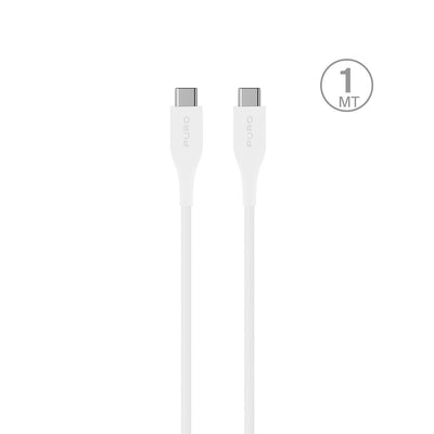 Cablu Puro Plain Usb-c - Usb-c Power Delivery 2m - Alb