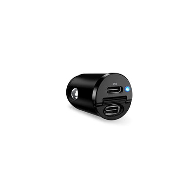 Incarcator auto Puro Mini 30W Power Delivery 2 X Usb-c - Negru