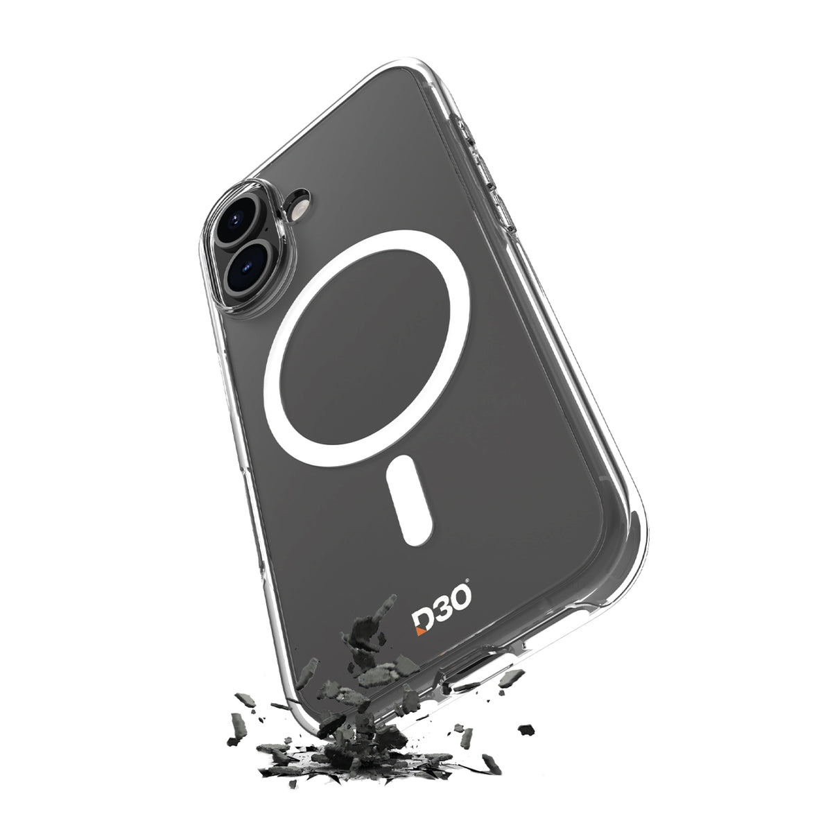 Husa Puro Impact Transparent D3O Magsafe Silicone pentru iPhone 16 - Transparent