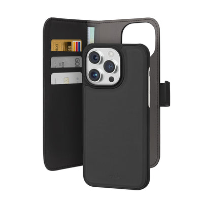 Husa Puro Wallet Detachable Magsafe 2in1 PU Leather cu Flap And Wallet pentru iPhone 15 Pro Max - Negru