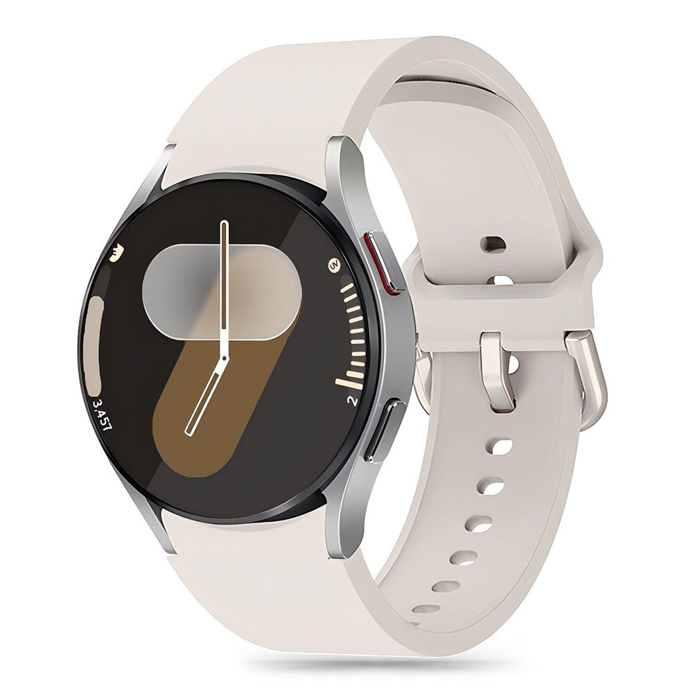 Curea Tech-protect Silicone pentru Samsung Galaxy Watch 4 / 5 / 5 Pro / 6 / 7 / FE - Bej