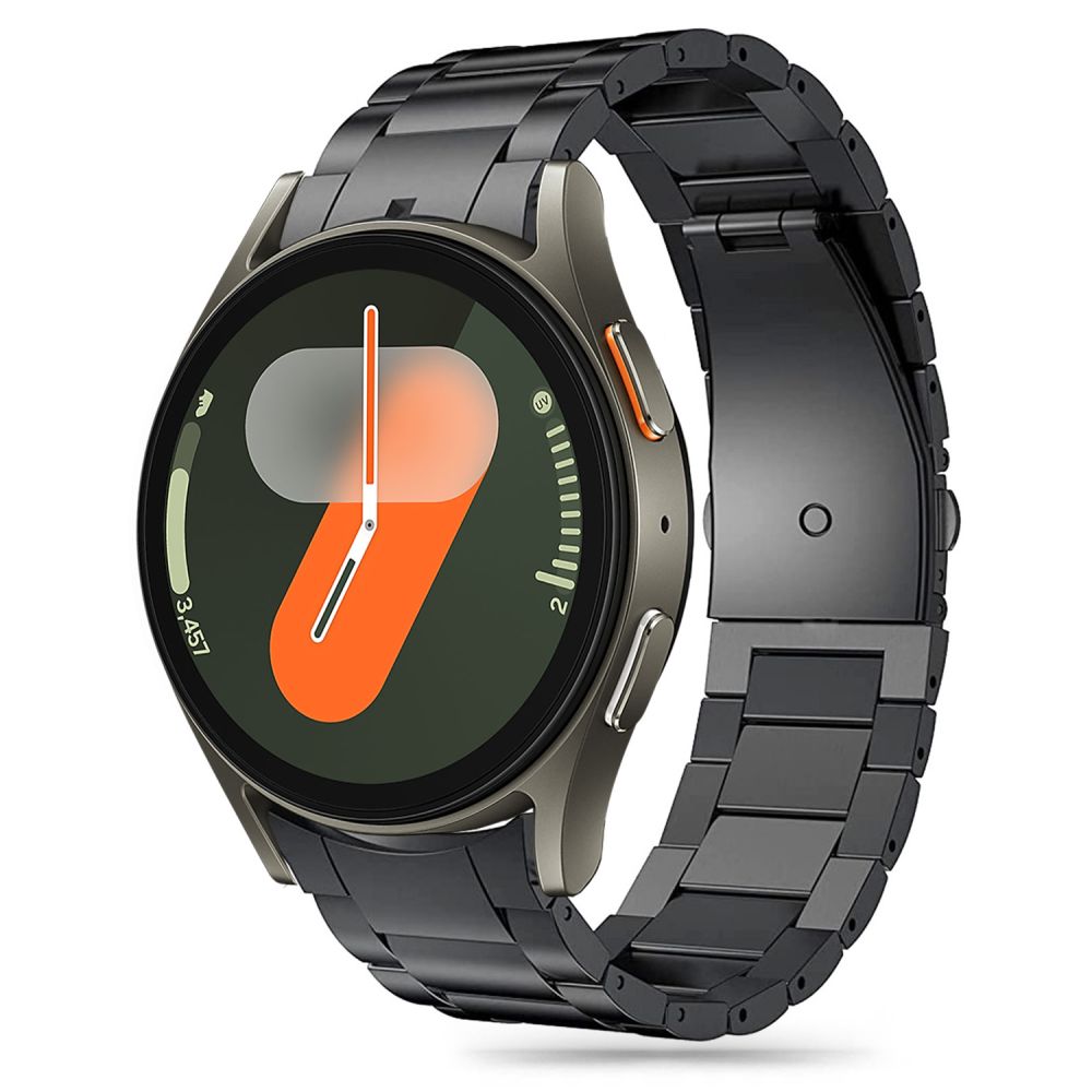 Curea Tech-protect Stainless pentru Samsung Galaxy Watch 4 / 5 / 5 Pro / 6 / 7 / FE - Negru