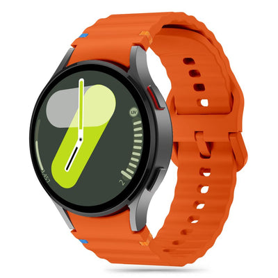 Curea Tech-protect Silicone Sport pentru Samsung Galaxy Watch 4 / 5 / 5 Pro / 6 / 7 / FE - Portocaliu