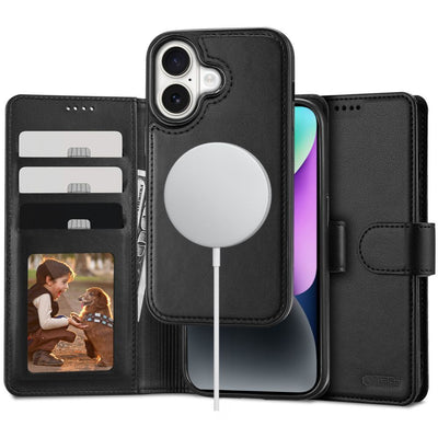 Husa Tech-protect Wallet Magsafe cu Wallet pentru iPhone 16 - Negru