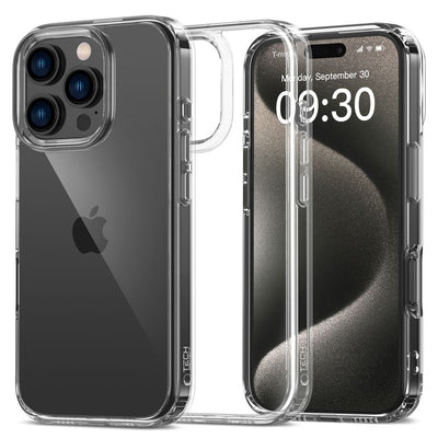 Husa Tech-protect Flexair Hybrid pentru iPhone 16 Pro - Transparent