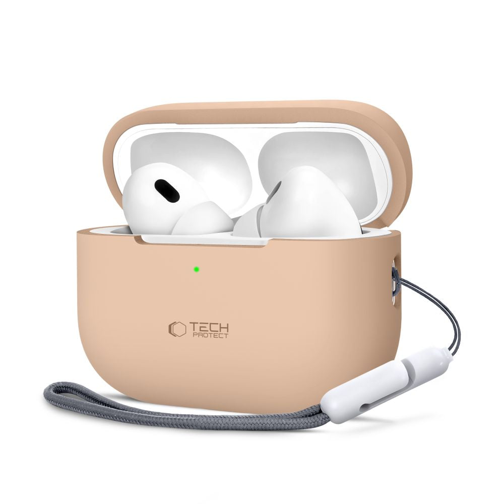 Husa Tech-protect Silicone pentru Apple AirPods Pro 1 / 2 - Bej