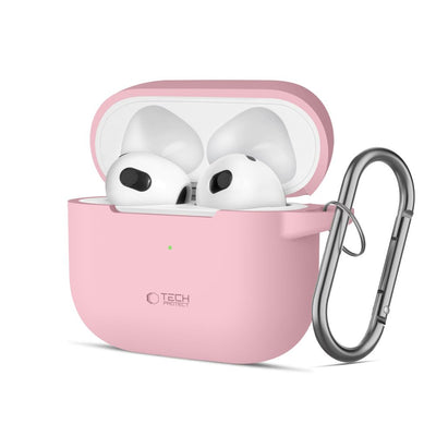 Husa Tech-protect Silicone Hook pentru Apple AirPods 3 - Roz