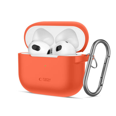 Husa Tech-protect Silicone Hook pentru Apple AirPods 3 - Portocaliu