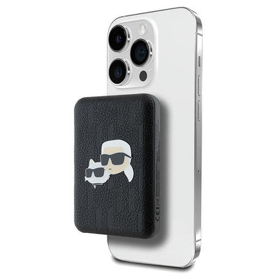 Acumulator extern Karl Lagerfeld Inductive 16W 5000mAh Negru/Negru Karl&Choupette Head Pin Magsafe
