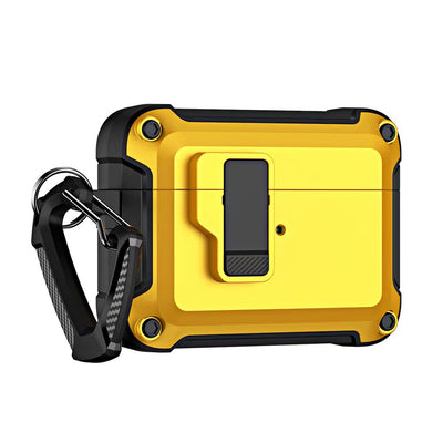 Husa AirPods 4 Pro Armor cu Carabiner - Galben