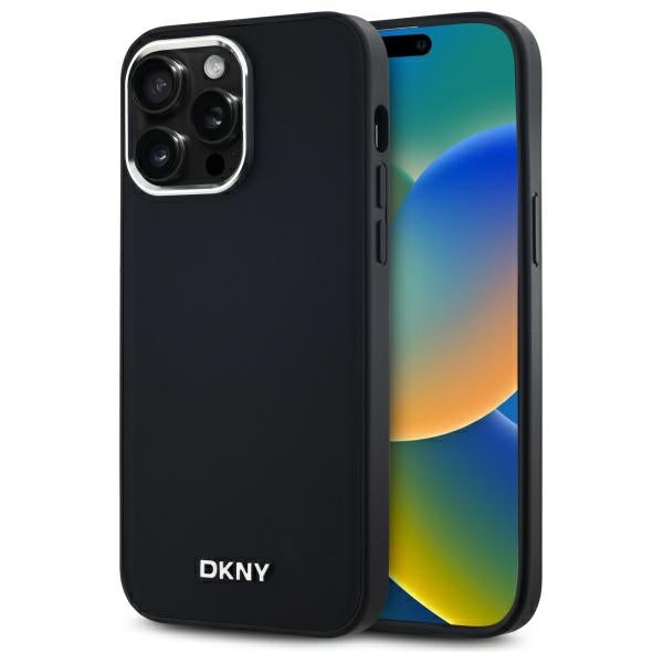 Husa Dkny Plain Logo Magsafe iPhone 14 Pro Max - Negru