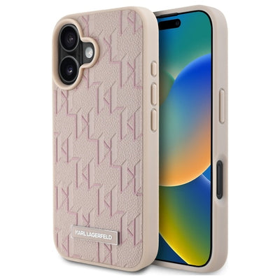 Husa Karl Lagerfeld Hot Stamp Magsafe iPhone 16 - Roz