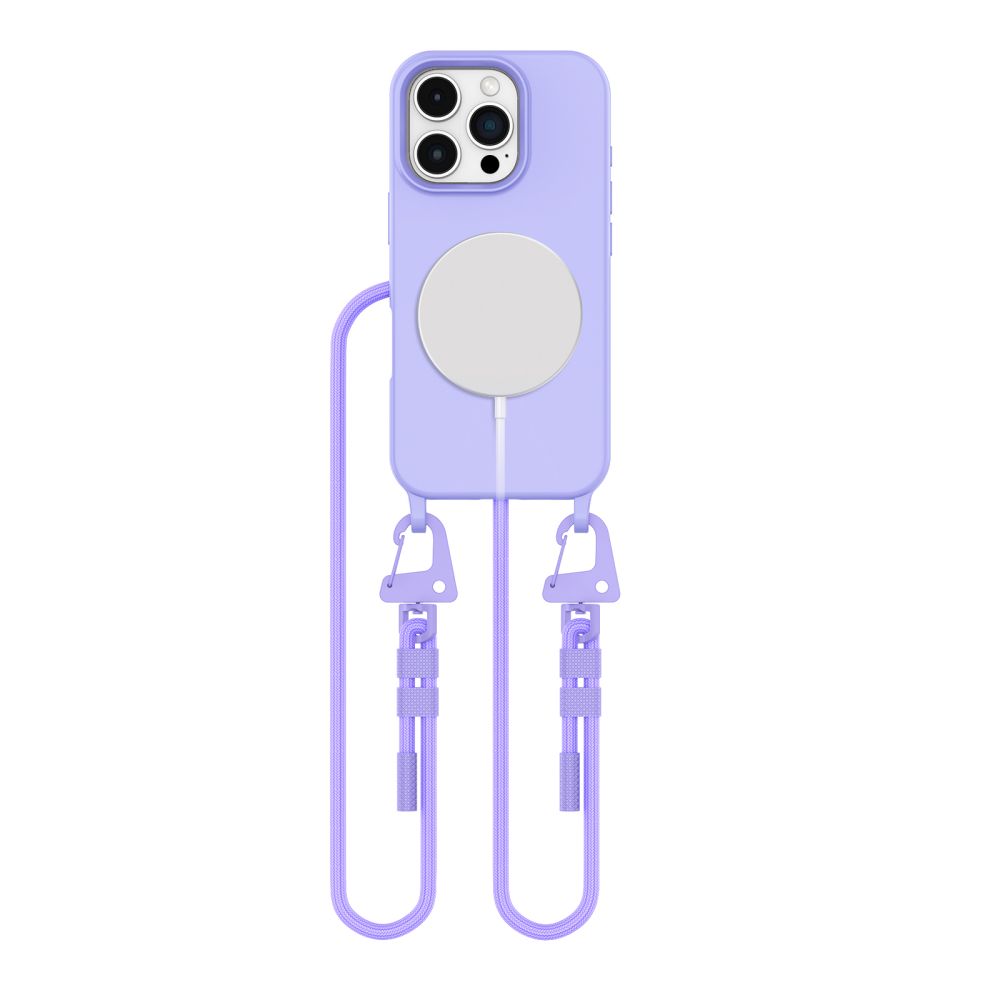Husa Tech-protect Magnecklace Magsafe cu Lanyard pentru iPhone 16 Pro Max - Mov
