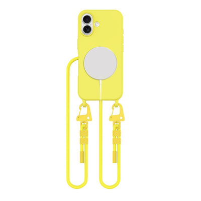 Husa Tech-protect Magnecklace Magsafe cu Lanyard pentru iPhone 16 - Galben