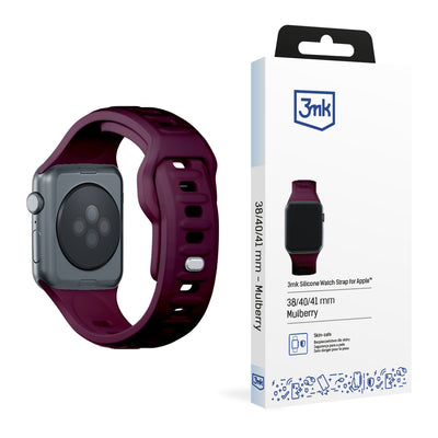 Curea 3mk Silicone pentru Apple Watch 38 / 40 / 41 Mm - Burgundy
