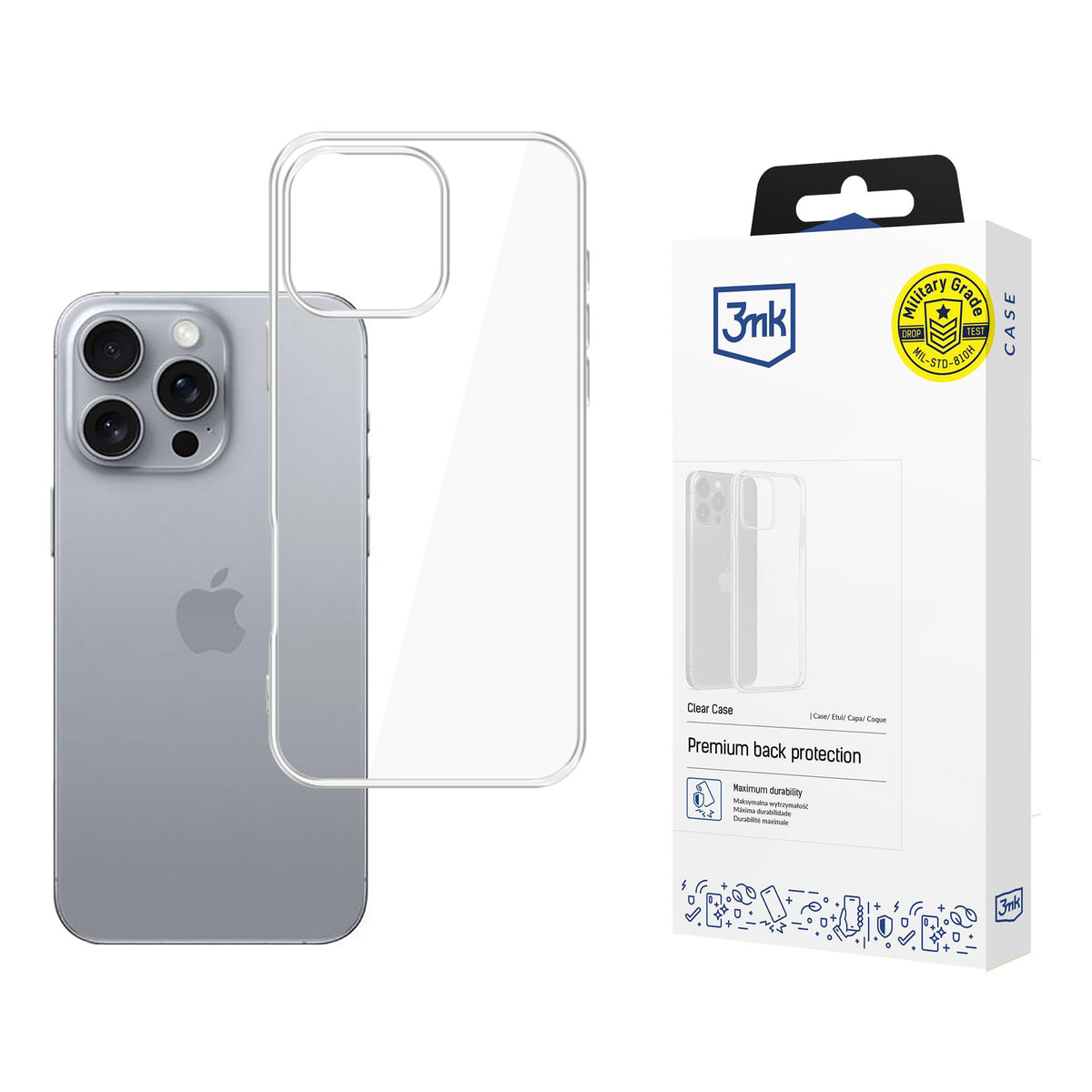 Husa 3mk Transparent pentru iPhone 16 Pro - Transparent