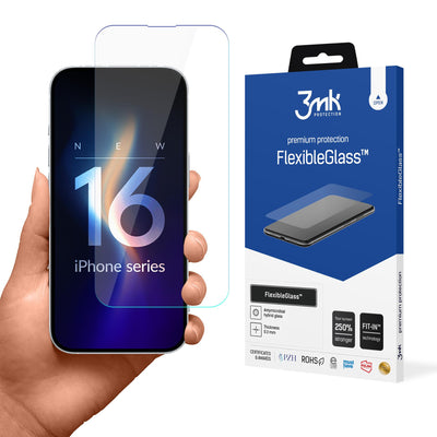 Folie sticla 3mk Flexibleglass pentru iPhone 16 Plus