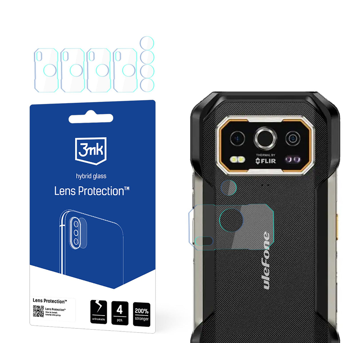 Folie 3mk Lens Protection Camera Glass pentru Ulefone Armor 27 Pro / 27T Pro