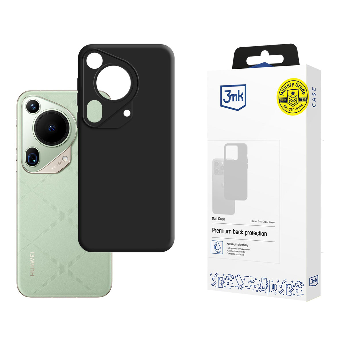 Husa 3mk Matt pentru Huawei Pura 70 Ultra - Negru