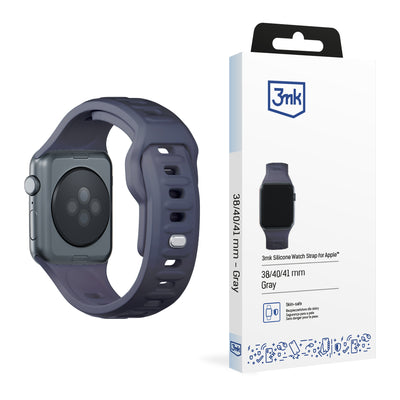 Curea 3mk Silicone pentru Apple Watch 38 / 40 / 41 Mm - Gri