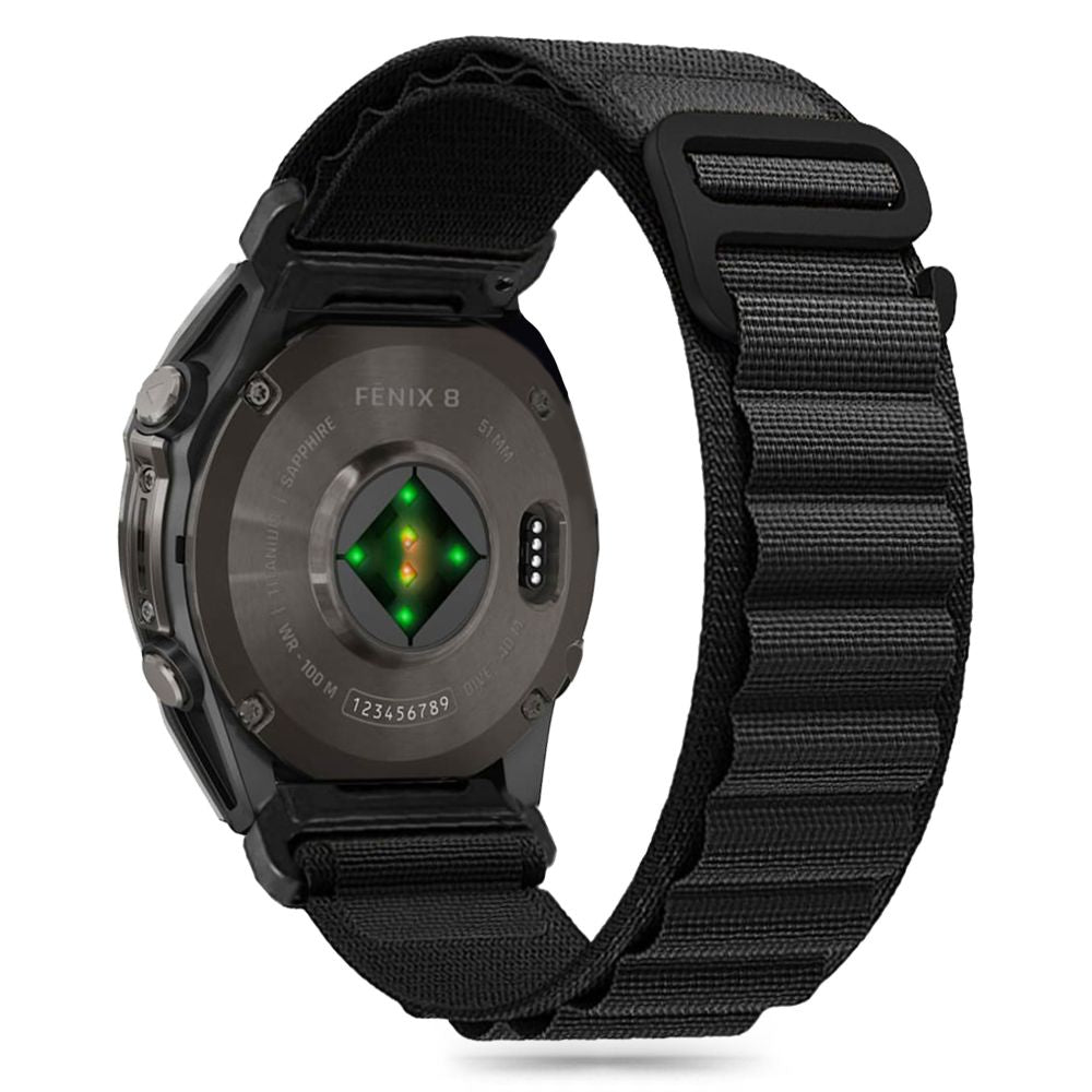 Curea Tech-protect Nylon Pro Garmin Fenix 5 / 6 / 6 Pro / 7 / 8 (47MM) - Negru