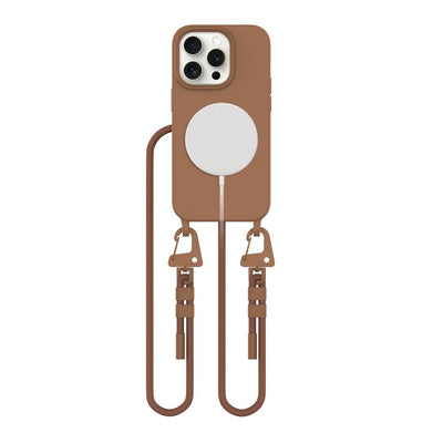 Husa Tech-protect Magnecklace Magsafe iPhone 15 Pro - Maro