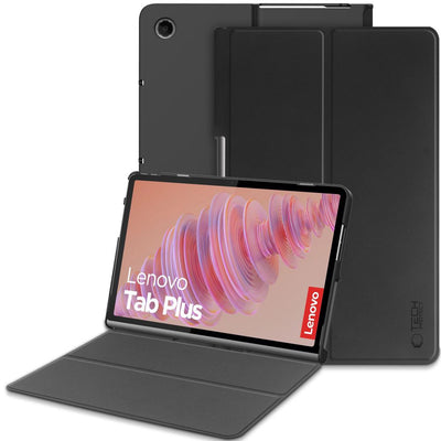 Husa Tech-protect Smartcase pentru Lenovo TAB Plus - Negru