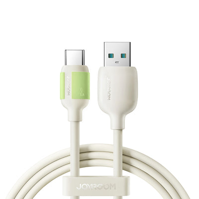 Cablu Joyroom S-a53 3A Usb-a - Usb-c cu Fluorescent Tip 1.2m - Bej