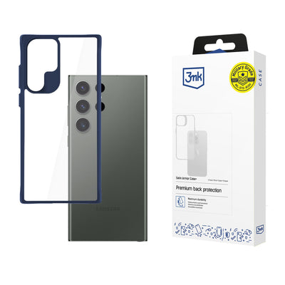Husa 3mk Satin Armor + Albastru pentru Samsung Galaxy S24 Ultra - Transparent