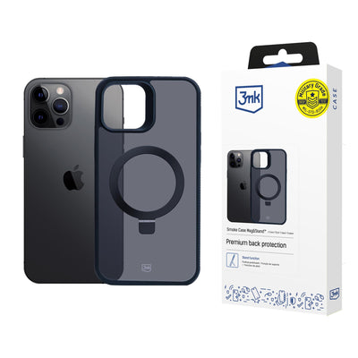 Husa 3mk Smoke Mag&Stand pentru Apple iPhone 12 Pro Max - Negru