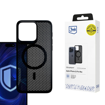 Husa 3mk Cooling Magcase pentru Apple iPhone 16 Pro Max - Negru