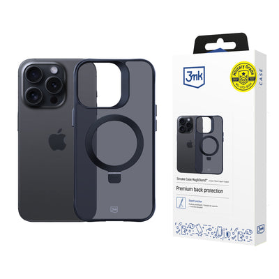 Husa 3mk Smoke Mag&Stand pentru Apple iPhone 14 Pro Max - Negru